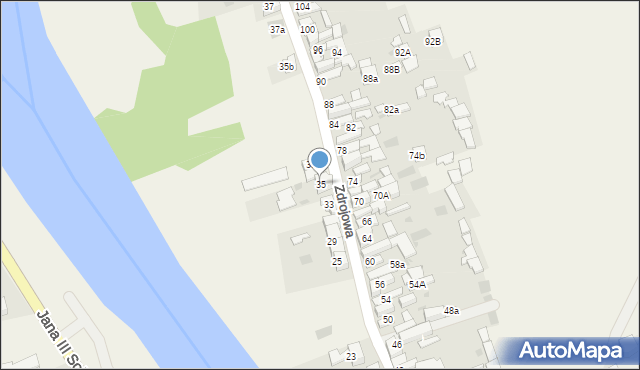 Krościenko nad Dunajcem, Zdrojowa, 35, mapa Krościenko nad Dunajcem