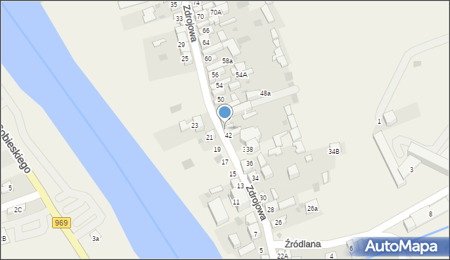 Krościenko nad Dunajcem, Zdrojowa, 44, mapa Krościenko nad Dunajcem