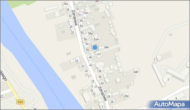 Krościenko nad Dunajcem, Zdrojowa, 46a, mapa Krościenko nad Dunajcem