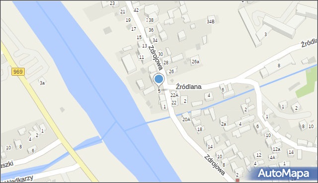 Krościenko nad Dunajcem, Zdrojowa, 5, mapa Krościenko nad Dunajcem