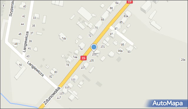 Krotoszyn, Zdunowska, 103, mapa Krotoszyna