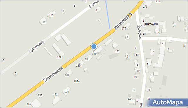 Krotoszyn, Zdunowska, 181, mapa Krotoszyna