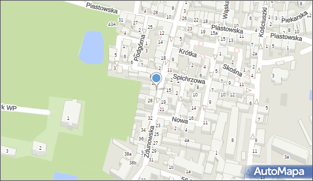 Krotoszyn, Zdunowska, 26, mapa Krotoszyna