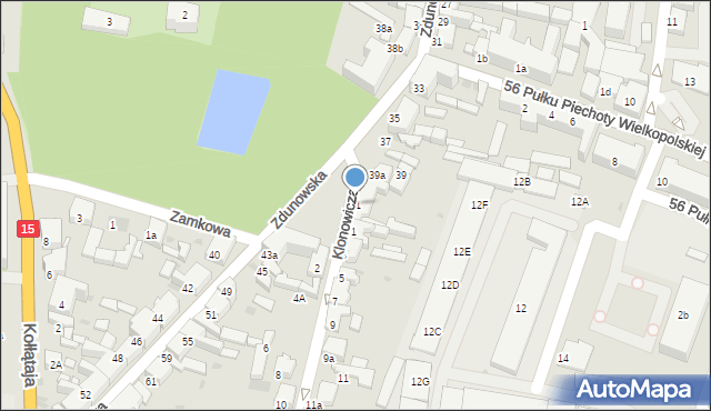 Krotoszyn, Zdunowska, 41, mapa Krotoszyna