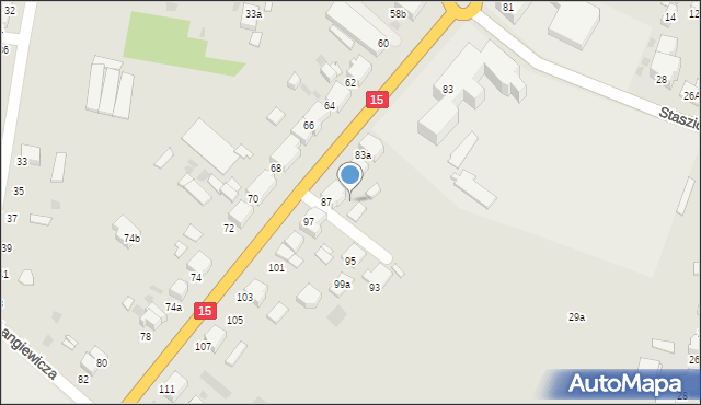 Krotoszyn, Zdunowska, 871, mapa Krotoszyna