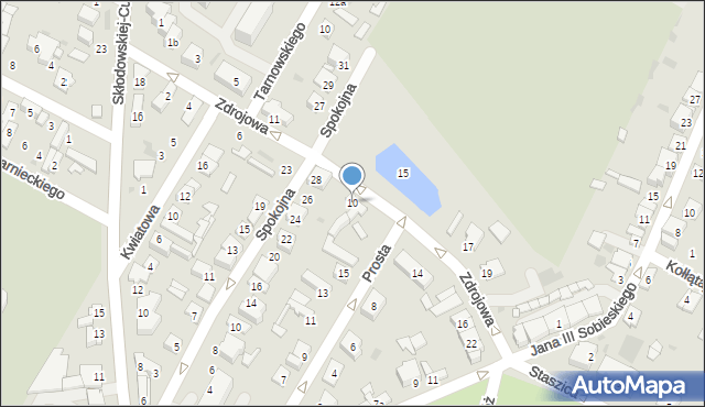 Kutno, Zdrojowa, 10, mapa Kutno