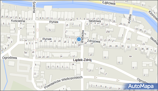 Lądek-Zdrój, Zdrojowa, 10, mapa Lądek-Zdrój