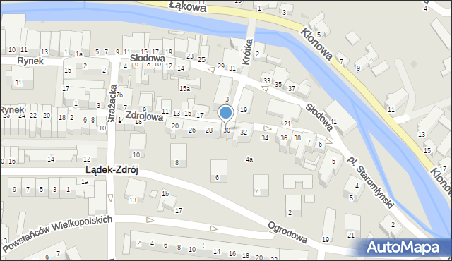 Lądek-Zdrój, Zdrojowa, 30, mapa Lądek-Zdrój