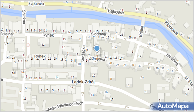 Lądek-Zdrój, Zdrojowa, 9, mapa Lądek-Zdrój