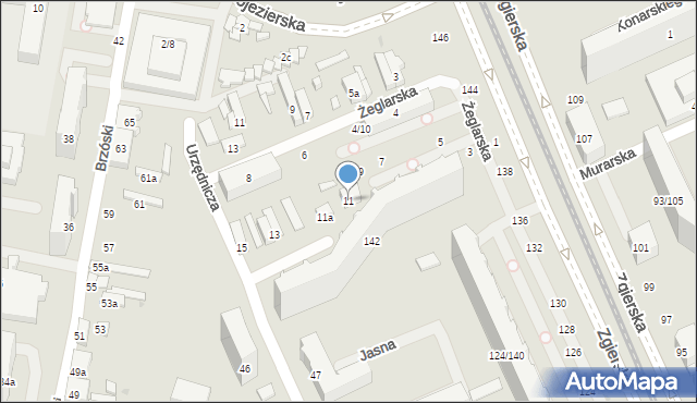 Łódź, Zduńska, 11, mapa Łodzi