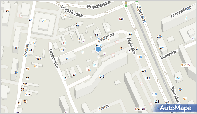 Łódź, Zduńska, 9, mapa Łodzi