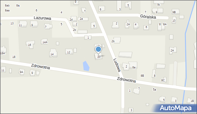 Marysin, Zdrowotna, 10, mapa Marysin