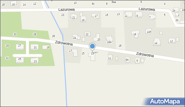 Marysin, Zdrowotna, 13, mapa Marysin