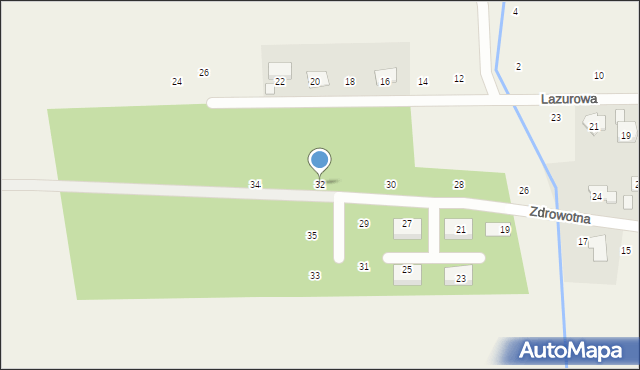 Marysin, Zdrowotna, 32, mapa Marysin