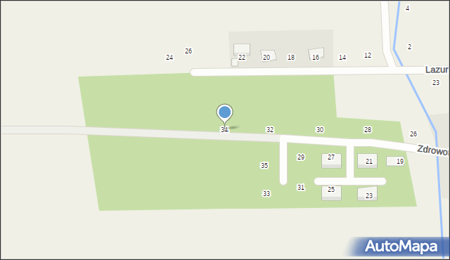 Marysin, Zdrowotna, 34, mapa Marysin