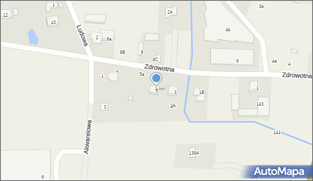 Marysin, Zdrowotna, 5, mapa Marysin