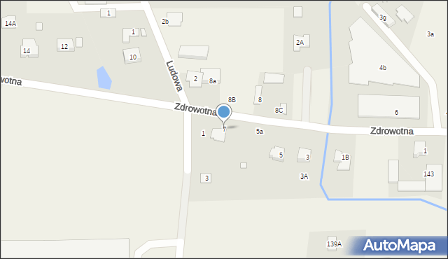 Marysin, Zdrowotna, 7, mapa Marysin