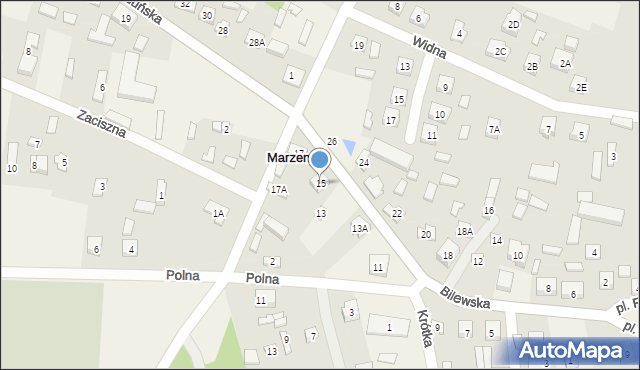 Marzenin, Zduńska, 15, mapa Marzenin