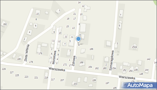 Michałowice, Zdrowa, 4, mapa Michałowice