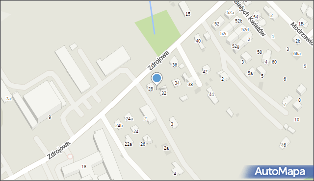 Myślenice, Zdrojowa, 30, mapa Myślenice