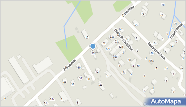 Myślenice, Zdrojowa, 40, mapa Myślenice