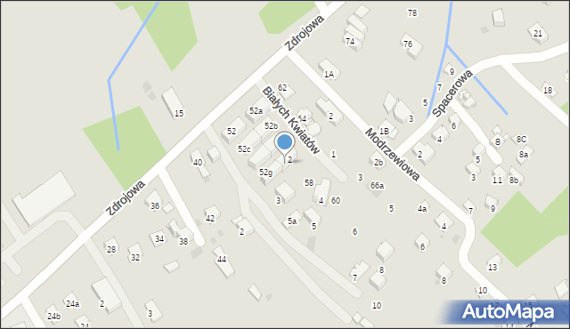 Myślenice, Zdrojowa, 56, mapa Myślenice