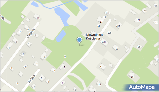 Niewodnica Kościelna, Zdrojowa, 11, mapa Niewodnica Kościelna