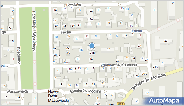 Nowy Dwór Mazowiecki, Zdobywców Kosmosu, 14E, mapa Nowy Dwór Mazowiecki