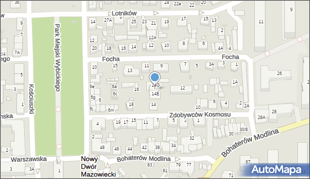 Nowy Dwór Mazowiecki, Zdobywców Kosmosu, 14F, mapa Nowy Dwór Mazowiecki