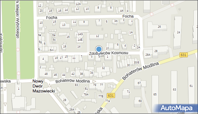 Nowy Dwór Mazowiecki, Zdobywców Kosmosu, 3, mapa Nowy Dwór Mazowiecki