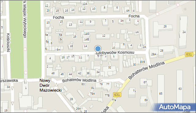 Nowy Dwór Mazowiecki, Zdobywców Kosmosu, 5, mapa Nowy Dwór Mazowiecki