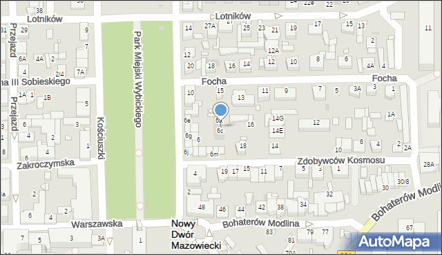 Nowy Dwór Mazowiecki, Zdobywców Kosmosu, 6b, mapa Nowy Dwór Mazowiecki