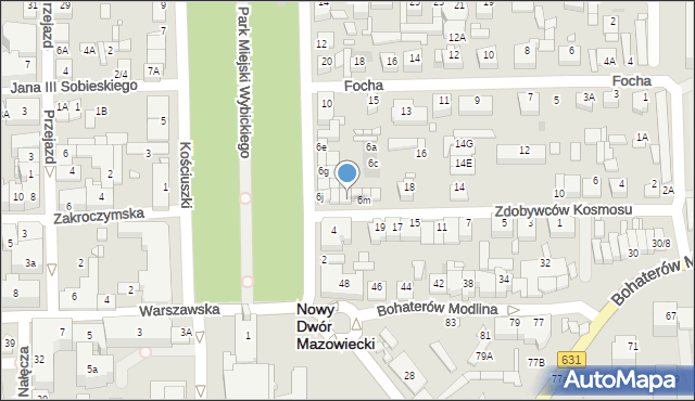 Nowy Dwór Mazowiecki, Zdobywców Kosmosu, 6l, mapa Nowy Dwór Mazowiecki
