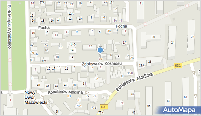 Nowy Dwór Mazowiecki, Zdobywców Kosmosu, 8, mapa Nowy Dwór Mazowiecki