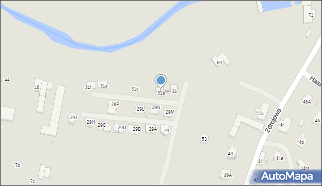 Nowy Sącz, Zdrojowa, 31a, mapa Nowego Sącza