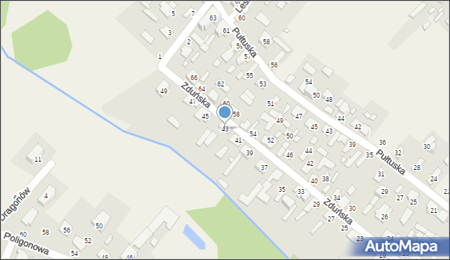 Okuniew, Zduńska, 43, mapa Okuniew