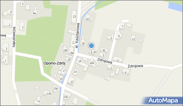 Opolno-Zdrój, Zdrojowa, 1, mapa Opolno-Zdrój