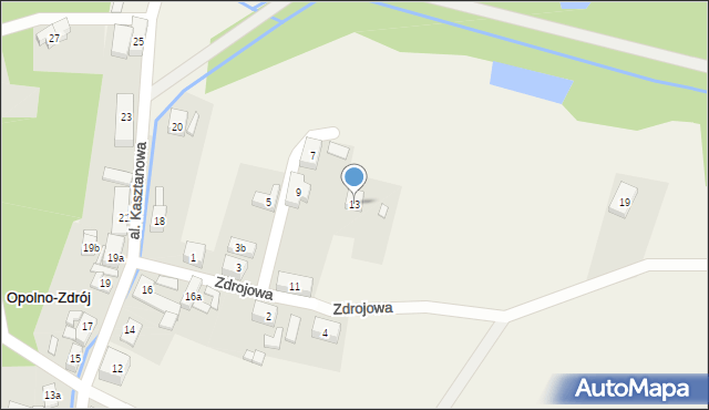 Opolno-Zdrój, Zdrojowa, 13, mapa Opolno-Zdrój