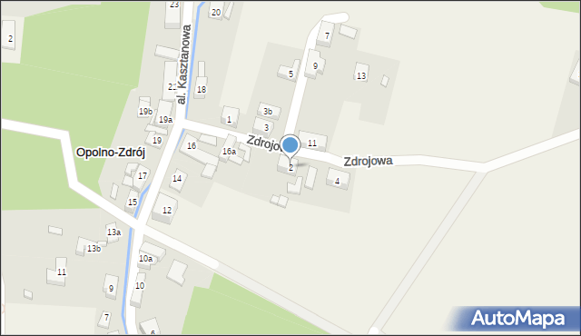 Opolno-Zdrój, Zdrojowa, 2, mapa Opolno-Zdrój