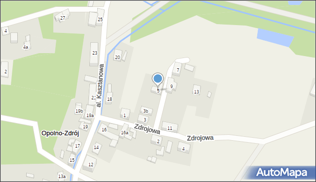 Opolno-Zdrój, Zdrojowa, 5, mapa Opolno-Zdrój