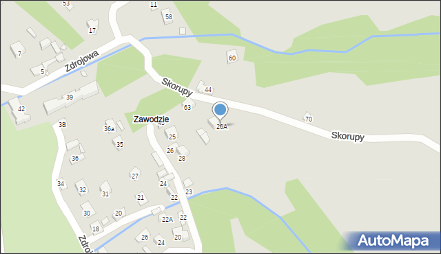 Piwniczna-Zdrój, Zdrojowa, 26A, mapa Piwniczna-Zdrój