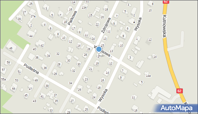 Płock, Zdrojowa, 17, mapa Płock