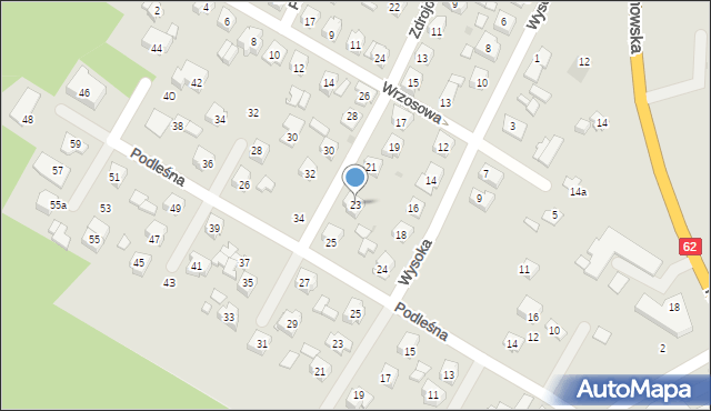 Płock, Zdrojowa, 23, mapa Płock