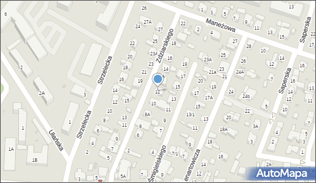 Płock, Zdziarskiego Bolesława, 12, mapa Płock