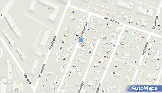 Płock, Zdziarskiego Bolesława, 14A, mapa Płock