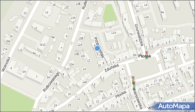Płońsk, Zduńska, 8A, mapa Płońsk