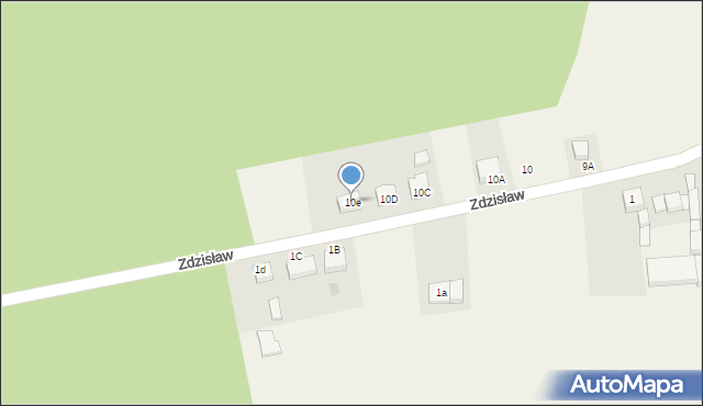 Podmokle Wielkie, Zdzisław, 10e, mapa Podmokle Wielkie