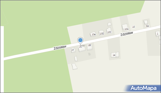 Podmokle Wielkie, Zdzisław, 1C, mapa Podmokle Wielkie