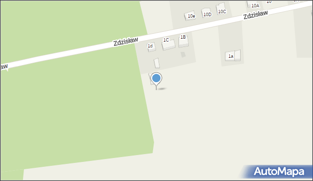 Podmokle Wielkie, Zdzisław, 1e, mapa Podmokle Wielkie