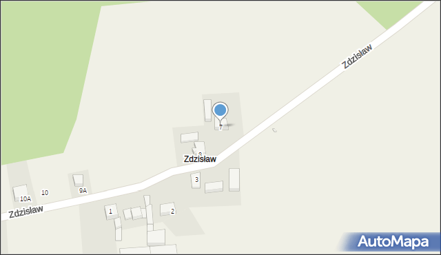 Podmokle Wielkie, Zdzisław, 7, mapa Podmokle Wielkie